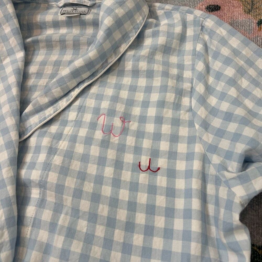 Blue Checkered Women's Robe - Picture 13 of 13